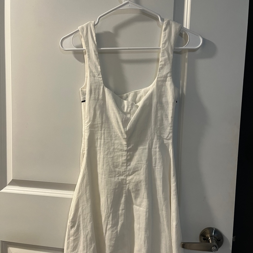 Peppermayo NWT White Mini Dress with Black Bow Trim SIZE 0 - Picture 4 of 7